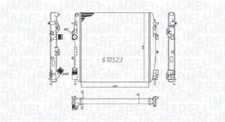 Радіатор, охолодження двигуна MAGNETI MARELLI BM995 (фото 1)