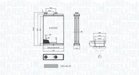 MAGNETI MARELLI HEATER Радиатор FIAT NUOVA PUNTO [350218065000] Magneti Marelli BR065 Купить в Украине