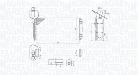 VW радіатор пічки T4 90- MAGNETI MARELLI BR410 (фото 1)