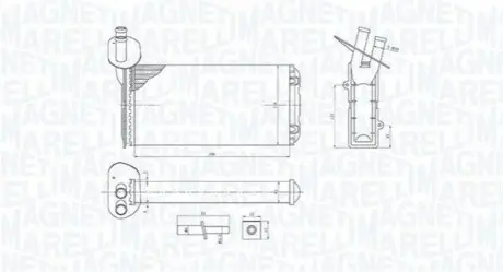 MAGNETI MARELLI VW Радиатор печки T4 90- Magneti Marelli BR410