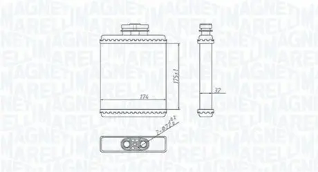MAGNETI MARELLI VW радіатор опалення Polo,Skoda Fabia,Roomster Magneti Marelli BR412 Купити в Україні