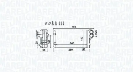 MAGNETI MARELLI PEUGEOT Радиатор печки 206 XSARA PICASSO Magneti Marelli BR416 Купить в Украине