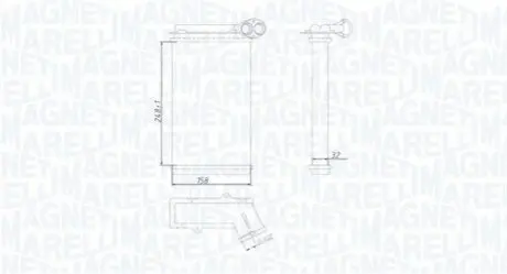 MAGNETI MARELLI VW радіатор пічки Sharan,Seat Alhambra,Ford Galaxy 95 Magneti Marelli BR422 Купити в Україні