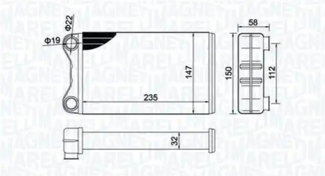 MAGNETI MARELLI радіатор AUDI A4 II / QUATTRO ALL Magneti Marelli BR424 Купити в Україні