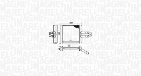 Радиатор печки Daewoo Lanos/Leganza/Nubira 1.4-2.0 97- MAGNETI MARELLI BR429 (фото 1)