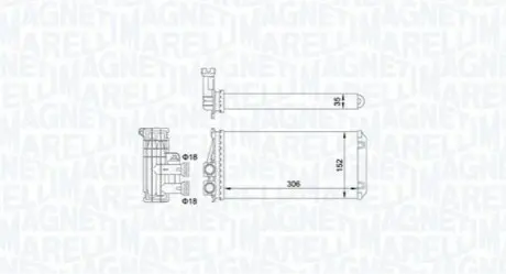 MAGNETI MARELLI CITROEN радіатор опалення DS5,Peugeot 3008/5008 09 Magneti Marelli BR435 Купити в Україні