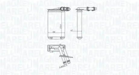 MAGNETI MARELLI VW радіатор пічки Golf IV, Bora,Seat,Skoda Octavia 96 Magneti Marelli BR445 Купити в Україні