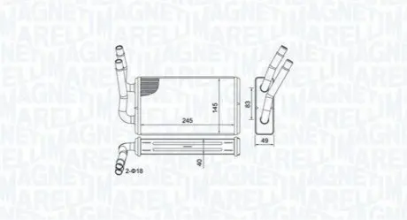 MAGNETI MARELLI FORD радіатор обігрівача Transit 2,2-3,2TDCi 06 Magneti Marelli BR450 Купити в Україні