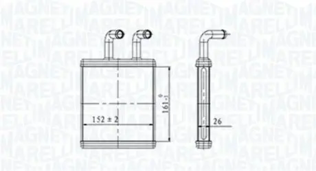 MAGNETI MARELLI FORD Радіатор опалення Fiesta VI 09 Magneti Marelli BR454 Купити в Україні