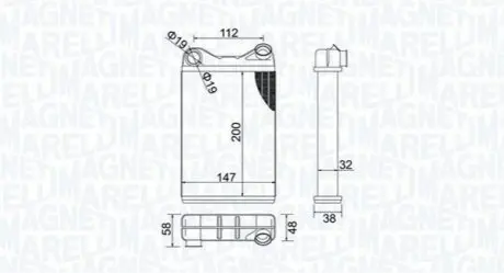 MAGNETI MARELLI FIAT Радиатор отопления Punto 99- Magneti Marelli BR456 Купить в Украине