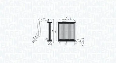 VW радіатор опалення Multivan,T5 03- MAGNETI MARELLI BR458 Купити в Україні