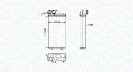 MAGNETI MARELLI CITROEN радіатор опалення C2/3,Peugeot 1007 05 Magneti Marelli BR460 Купити в Україні
