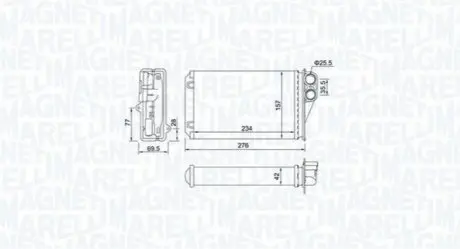 MAGNETI MARELLI PEUGEOT радіатор опалення 207 Magneti Marelli BR461 Купити в Україні