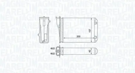 MAGNETI MARELLI PEUGEOT радіатор опалення 208 12 Magneti Marelli BR463 Купити в Україні