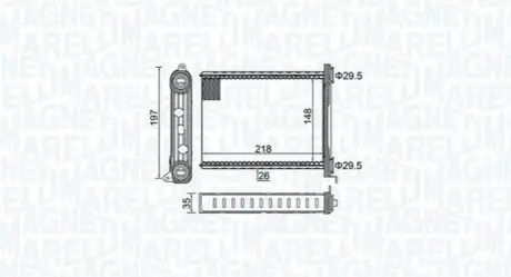 Радіатор пічки Magneti Marelli BR464 Купити в Україні