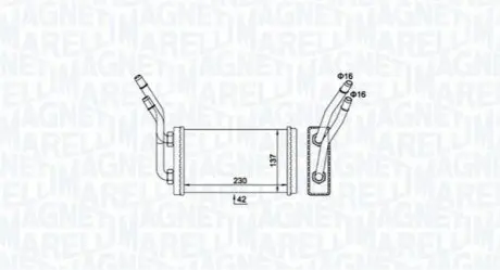 MAGNETI MARELLI FORD радіатор опалення Transit 00 Magneti Marelli BR468 Купити в Україні