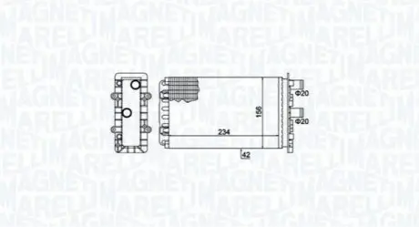 MAGNETI MARELLI VW радиатор печки T4 90- задн.. Magneti Marelli BR475