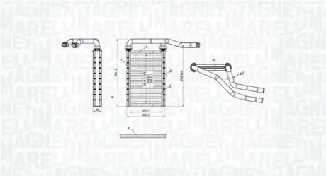 Радіатор пічки Magneti Marelli BR490 Купити в Україні