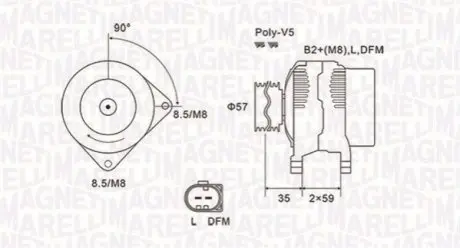 Автозапчастина Magneti Marelli MQA1675