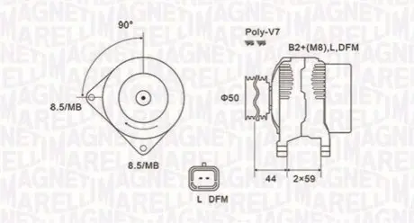 Генератор Magneti Marelli MQA1827
