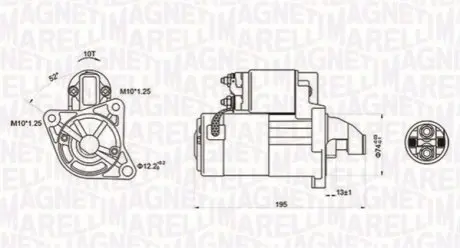 Стартер MAZDA 323 F/S 98- Magneti Marelli MQS1096 Купить в Украине
