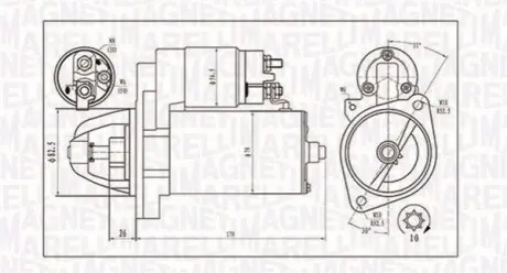 Стартер DB W124/W463/S124 Magneti Marelli MQS1202