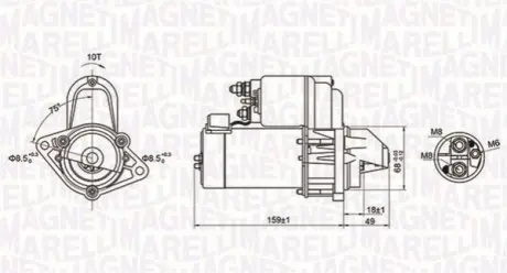 Стартер OPEL ASTRA 1,4 09 Magneti Marelli MQS1257 Купити в Україні