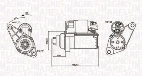 Стартер VW 1,4/1,6 GOLF V Magneti Marelli MQS1330 Купити в Україні
