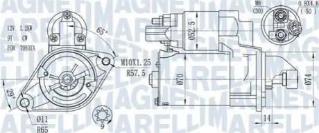MAGNETI MARELLI Стартер TOYOTA Magneti Marelli MQS1450 Купить в Украине