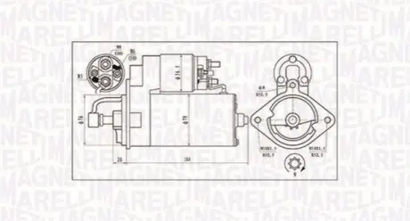 MAGNETI MARELLI BMW стартер E34/E36/E38/E39 2,5D Magneti Marelli MQS984 Купить в Украине
