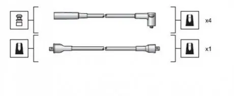 Проволока зажигания, набор Magneti Marelli MSK1023
