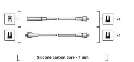 Фото 1 — Дроти запалення, набір MAGNETI MARELLI (MSK1024) Фото Дроти запалення, набір MAGNETI MARELLI (MSK1024) зображення 1