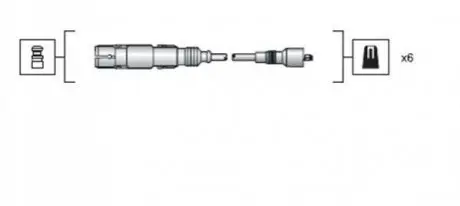 Фото Дроти запалення, набір MAGNETI MARELLI (MSK1043) зображення 1