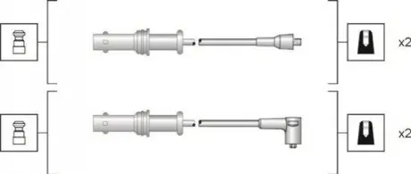 Проволока зажигания, набор Magneti Marelli MSK1152