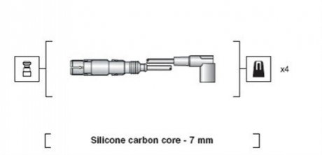 Проволока зажигания, набор MAGNETI MARELLI MSK1163 (фото 1)