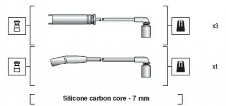 Комплект проводів високої напруги Magneti Marelli MSK1273 Купити в Україні