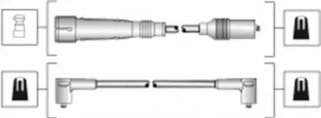 Комплект проводів високої напруги Magneti Marelli MSK1283 Купити в Україні