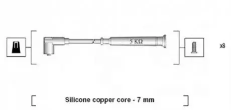 Дроти запалення, набір Magneti Marelli MSK520