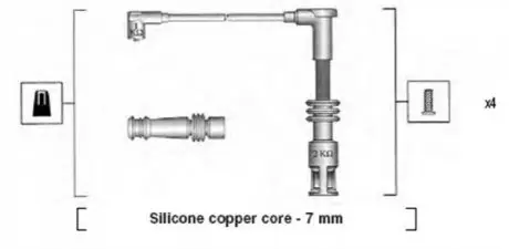 Дроти запалення, набір Magneti Marelli MSK528