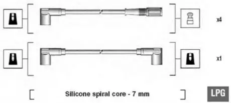 Дроти запалення, набір Magneti Marelli MSK624
