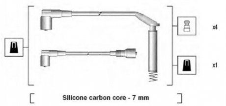 Проволока зажигания, набор MAGNETI MARELLI MSK669