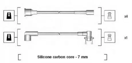 Комплект запалювального кабелю Magneti Marelli MSK720