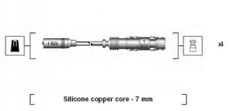 Дроти запалення, набір Magneti Marelli MSK764
