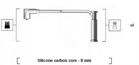 Фото Комплект кабелів високовольтних MAGNETI MARELLI (MSK786) зображення 1