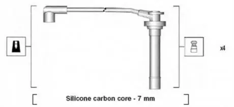 Проволока зажигания, набор Magneti Marelli MSK855