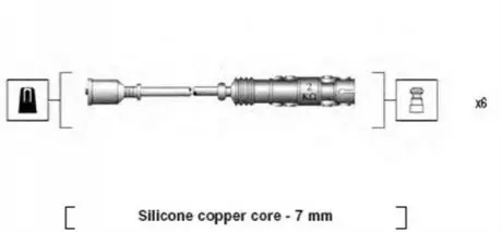 Проволока зажигания, набор Magneti Marelli MSK942