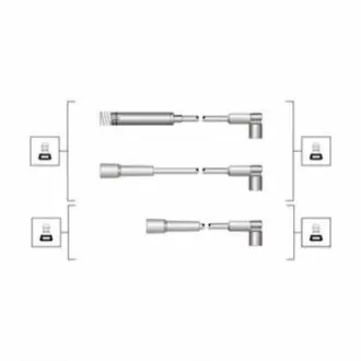 MAGNETI MARELLI комплект високовольтних проводів EQ OPEL KADET 1.3, 1.6 [941319170020] Magneti Marelli MSQ0020
