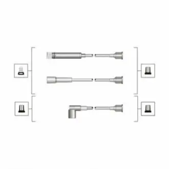 MAGNETI MARELLI Комплект высоковольтных проводов EQ OPEL ASTRA, VECTRA [941319170047] Magneti Marelli MSQ0047