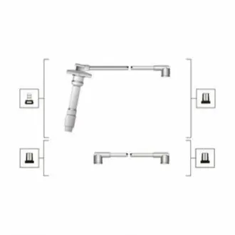 MAGNETI MARELLI Комплект високовольтних дротів EQ TOYOTA AVENSIS 1.6, 1.8 CARINA 1.8I [941319170079] Magneti Marelli MSQ0079