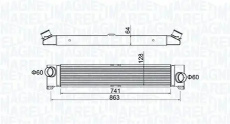 CITROEN інтеркулер системи подачі повітря Jumper,Fiat Ducato,Peugeot Boxer 06- MAGNETI MARELLI MST423 Купити в Україні